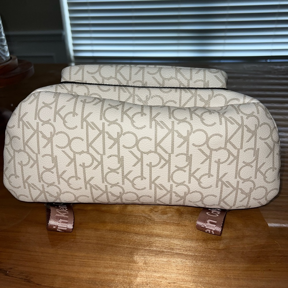 Calvin Klein Beige Monogram Backpack - image 5